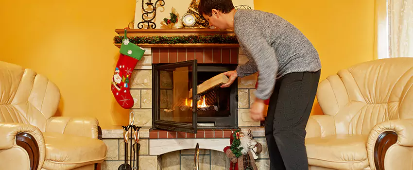 Rusted Metal Fireplace Restoration in Haines City, Florida